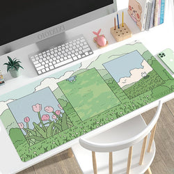 Spring florals mouse pad - desk mat - pad - floral - kawaii - mouse