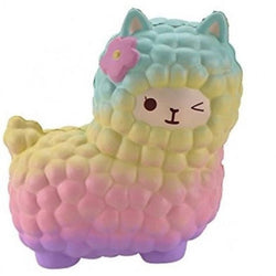 rainbow alpaca squeeze toy stress ball stress relief autism stim stimming kawaii fairy kei by kawaii babe