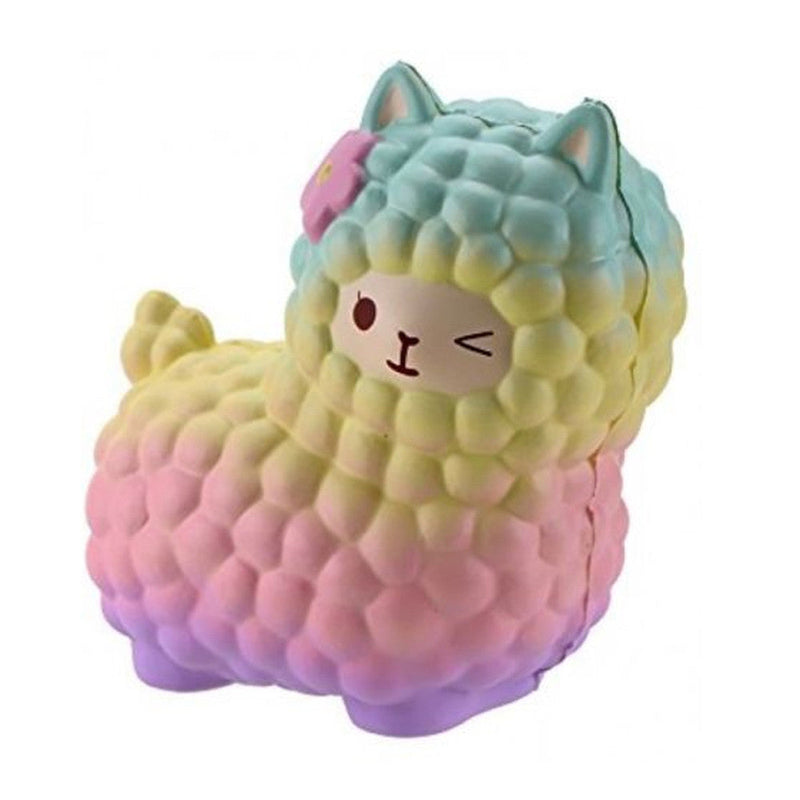 rainbow alpaca squeeze toy stress ball stress relief autism stim stimming kawaii fairy kei by kawaii babe