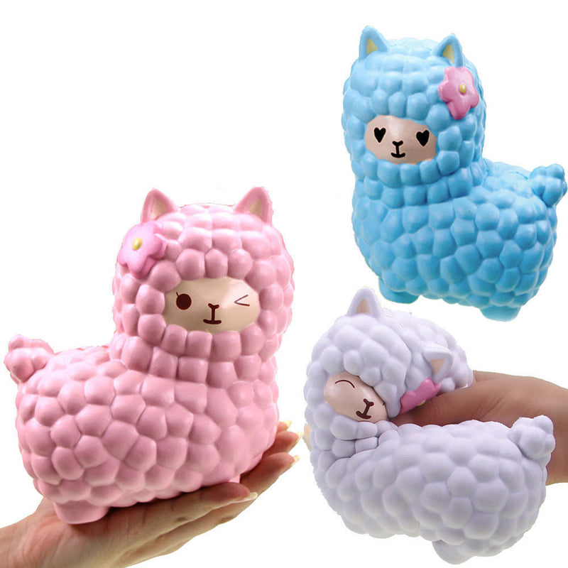 blue galaxy alpaca squeeze toy alpacasso stress ball stress relief autism stim stimming kawaii fairy kei by kawaii babe