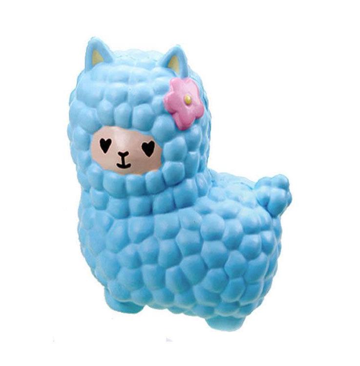 blue alpaca squeeze toy stress ball stress relief autism stim stimming kawaii fairy kei by kawaii babe