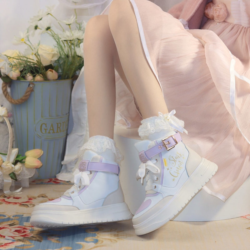 Rainbow Pastel Babydoll Sneakers AD10259 – Andester