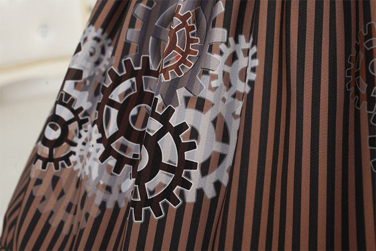 Steampunk gear skirt - brown and black - skirt - clocks - egl - community