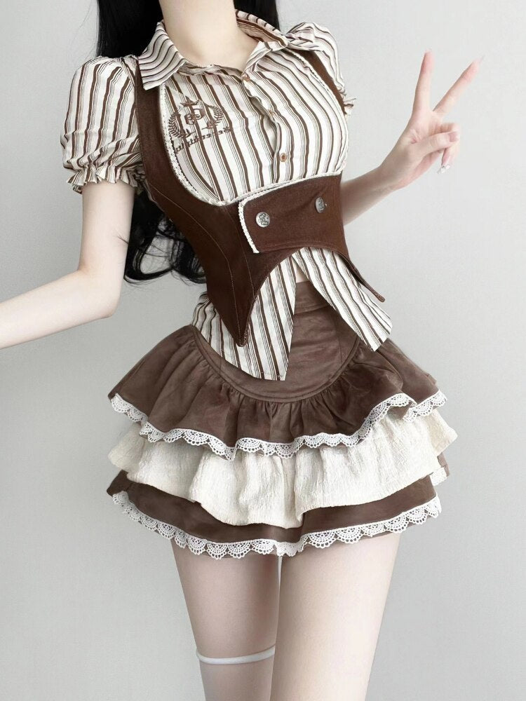 Roma 6pc Sexy Steampunk Maiden Costume