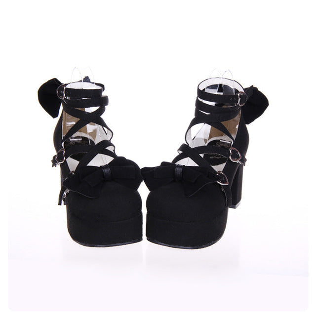 Strappy Wrap Around Lolita High Heel Shoes Princess | Kawaii Babe