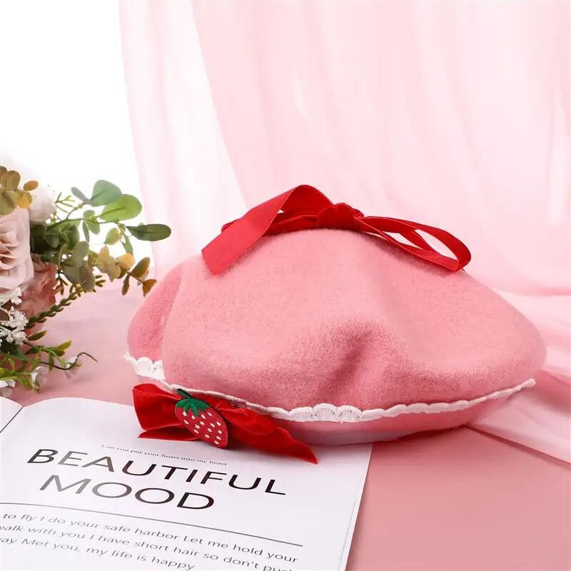 Strawbaby beret - beret - berets - hat - hats