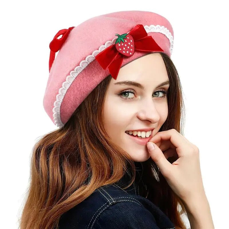 Strawbaby beret - beret - berets - hat - hats