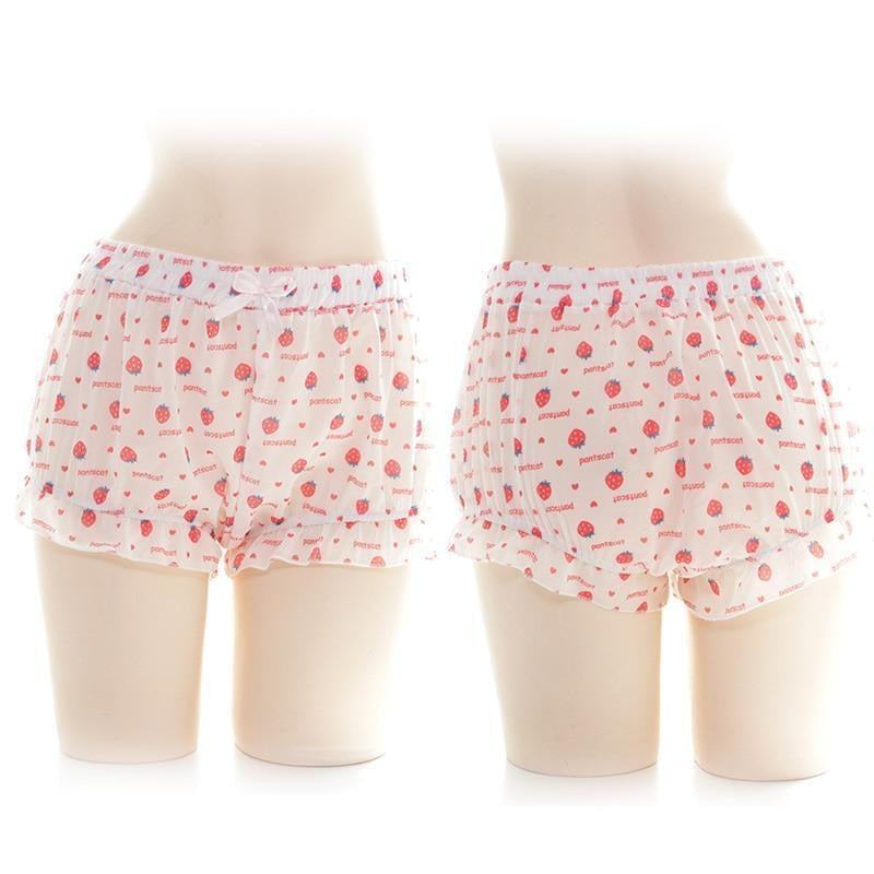 Kawaii strawberry bloomer shorts harajuku sweet lolita fairy kei