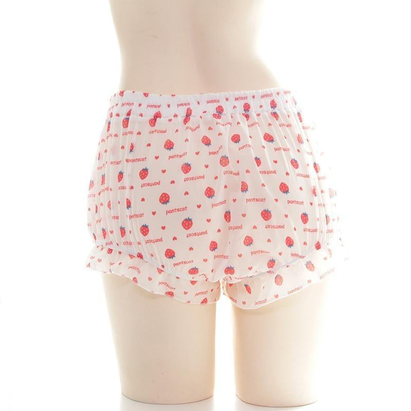 Kawaii strawberry bloomer shorts harajuku sweet lolita fairy kei