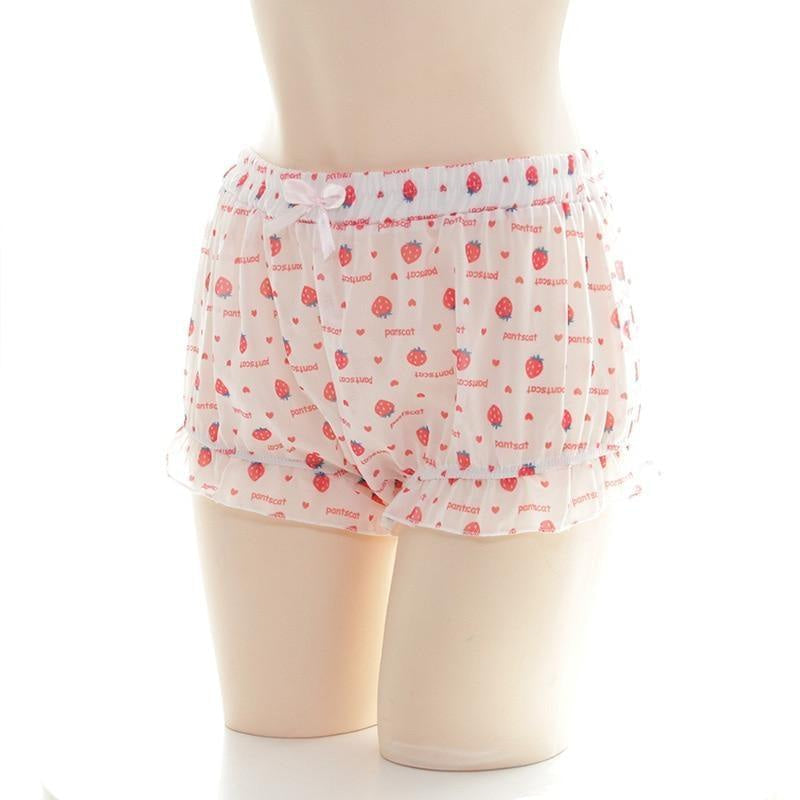 Kawaii strawberry bloomer shorts harajuku sweet lolita fairy kei