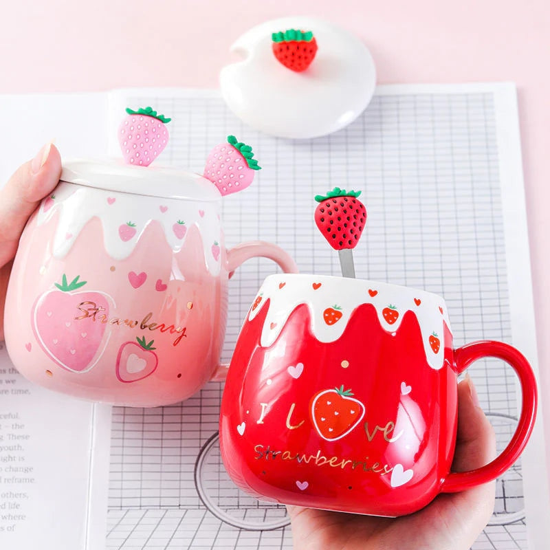 Strawberry Dessert Mugs – Kawaii Babe