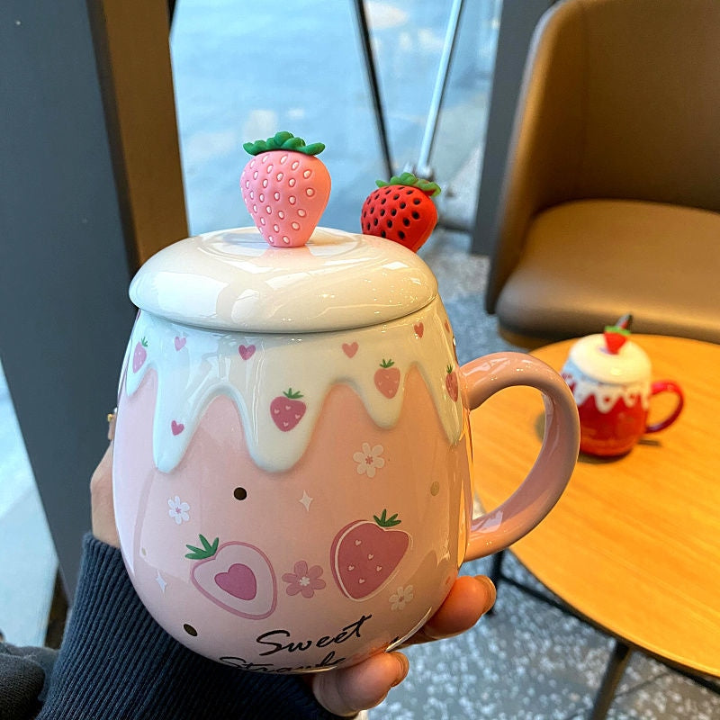 Strawberry Dessert Mugs – Kawaii Babe