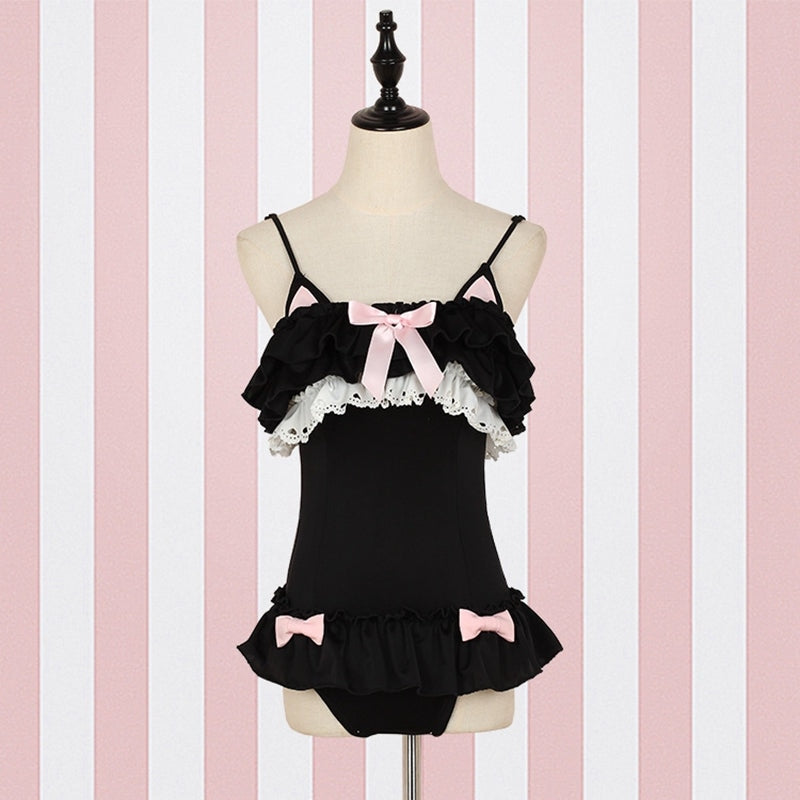 Sweet bunny romper - anime bunny - bathing suit - suits - black cat - bodysuit