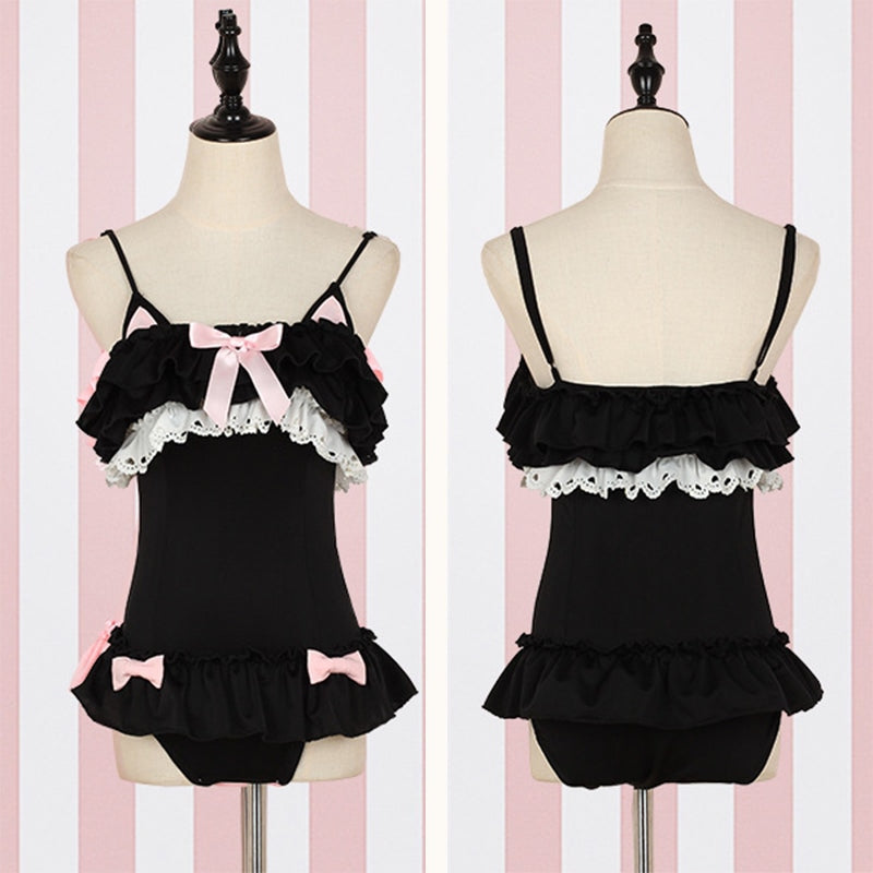 Sweet bunny romper - anime bunny - bathing suit - suits - black cat - bodysuit