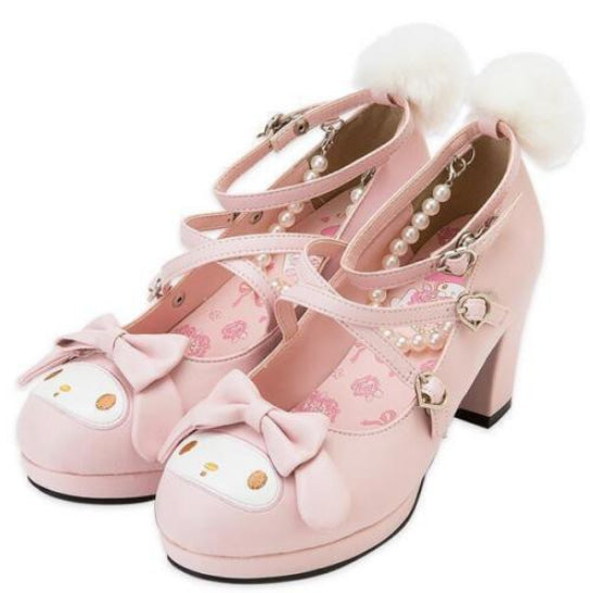 Sweet bunny shoes - anime bunnies - ankle straps - bunny ears - egl