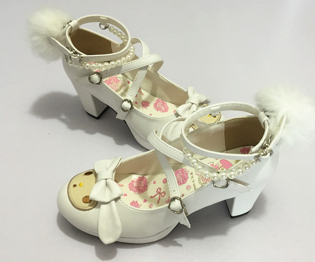 Sweet bunny shoes - anime bunnies - ankle straps - bunny ears - egl