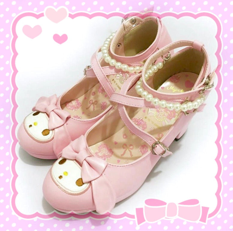 Sweet bunny shoes - anime bunnies - ankle straps - bunny ears - egl