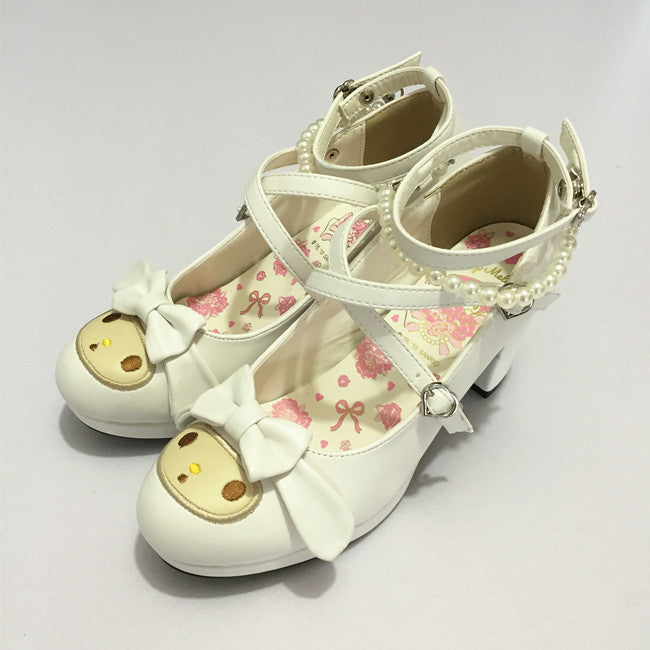 Sweet bunny shoes - anime bunnies - ankle straps - bunny ears - egl