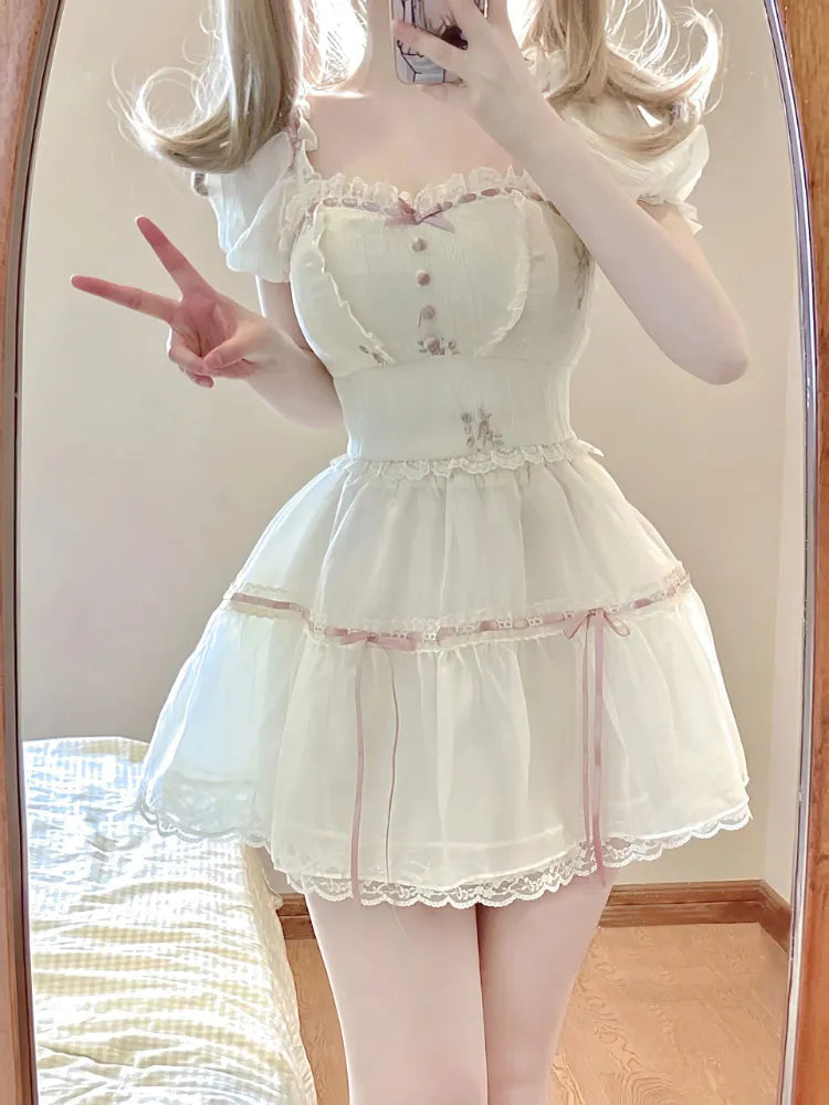 Kawaii sweet princess lace & ruffles outfit set