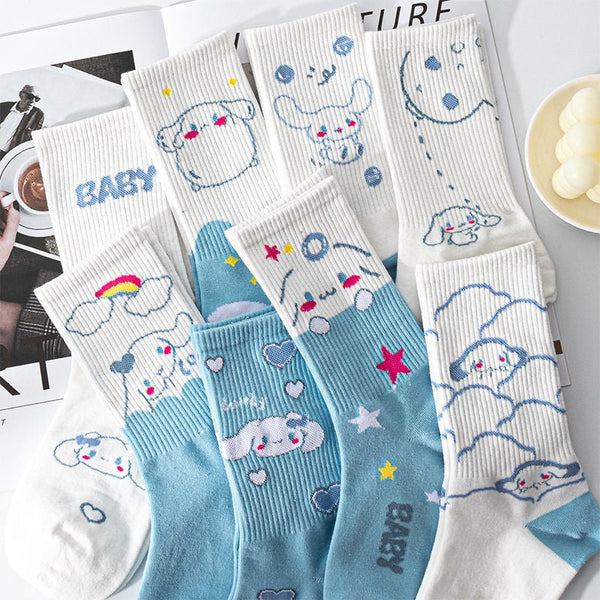 Cute Socks Collection Screen Print Magical Girl Tumblr | Kawaii Babe