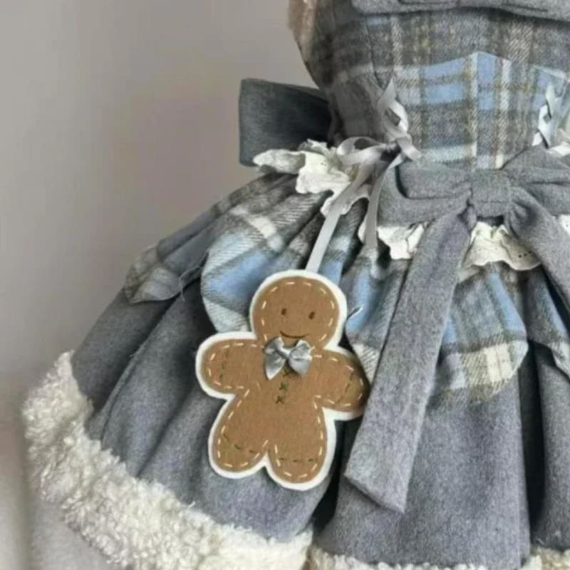 Kawaii tartan gingerbread jsk lolita christmas dress