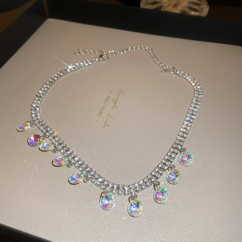国内で当店のみ 666999 - “Romantic-Rock”pearls choker Teardrop Layered Pearl Choker Necklace With Rhinestones