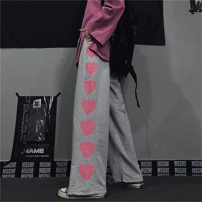 Teddy bear line up sweatpants - alternative - fashion - bear - butterfly - hearts