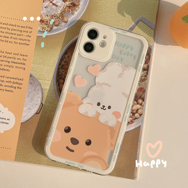 Teddy & Bunny Friends iPhone Case - apple iphone, apple iphones, gaming, iphone, iphone 13 Kawaii Babe