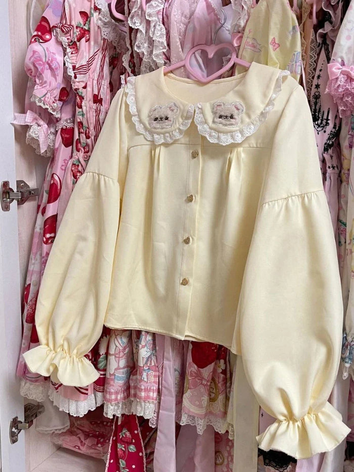 まゆさんherlipto Bow-TieLace Trimming Blouse Her lip to - 【herlipto】Bow-Tie Lace Trimming Blouse Mの通販 by