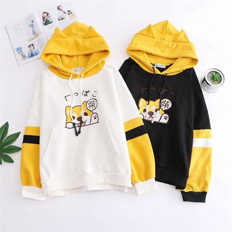 Tiny pupper hoodie - corgi - dog - dogs - harajukuk - hoodies