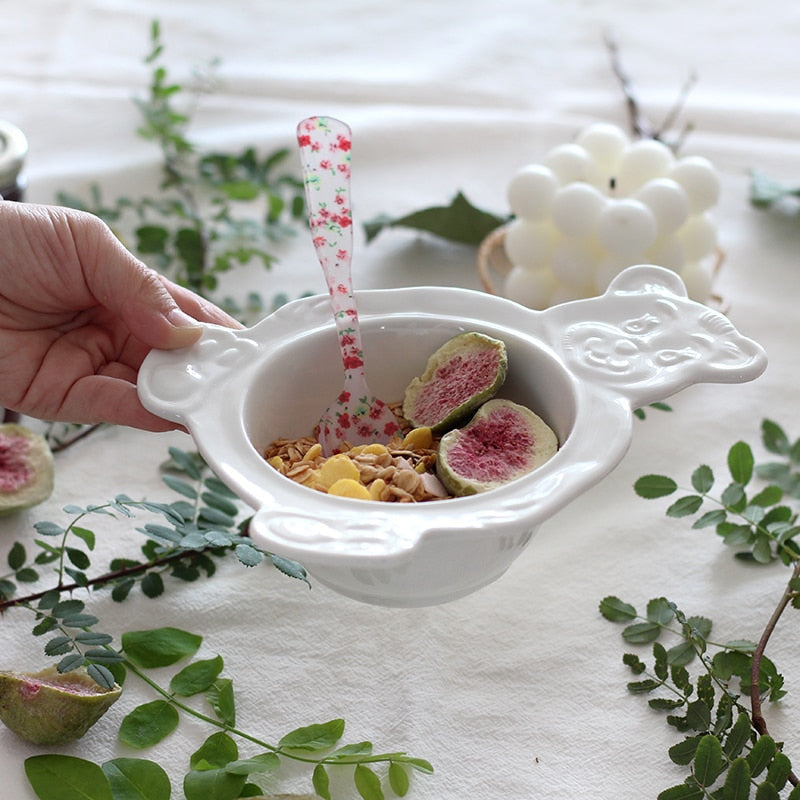 Tiny teddy ceramic bowl - bear - bowl - cooking - cookware - kawaii