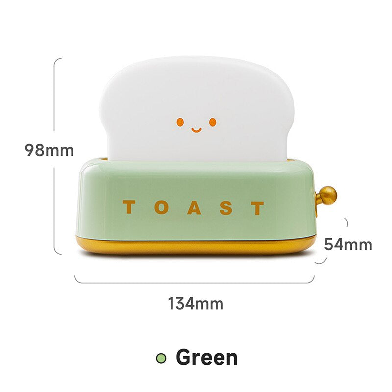 Kawaii toasty toaster led soft glow night light table lamp