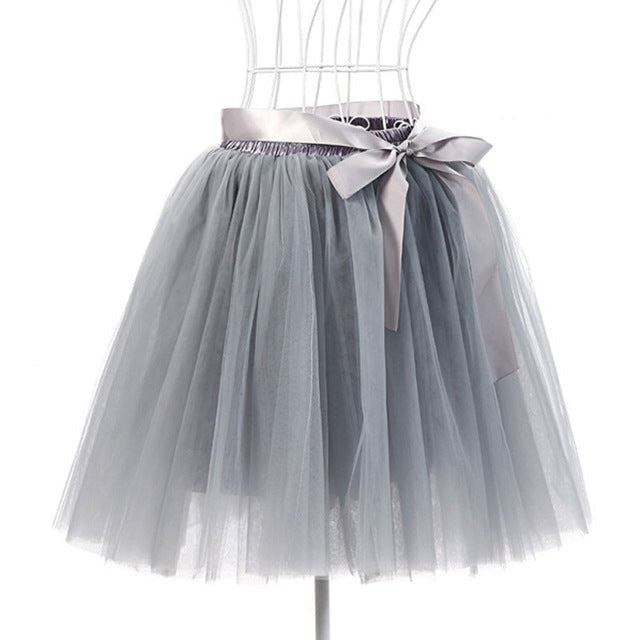 Traditional Tulle Tutu Skirt Ballerina With Silk Ribbon | Kawaii Babe