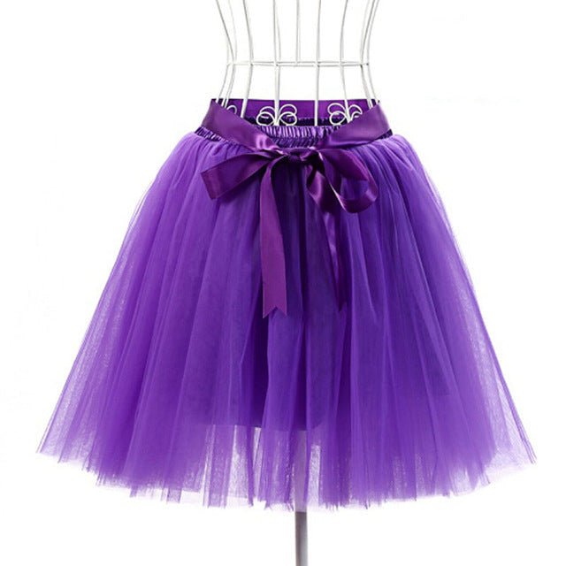 Traditional Tulle Tutu Skirt Ballerina With Silk Ribbon | Kawaii Babe