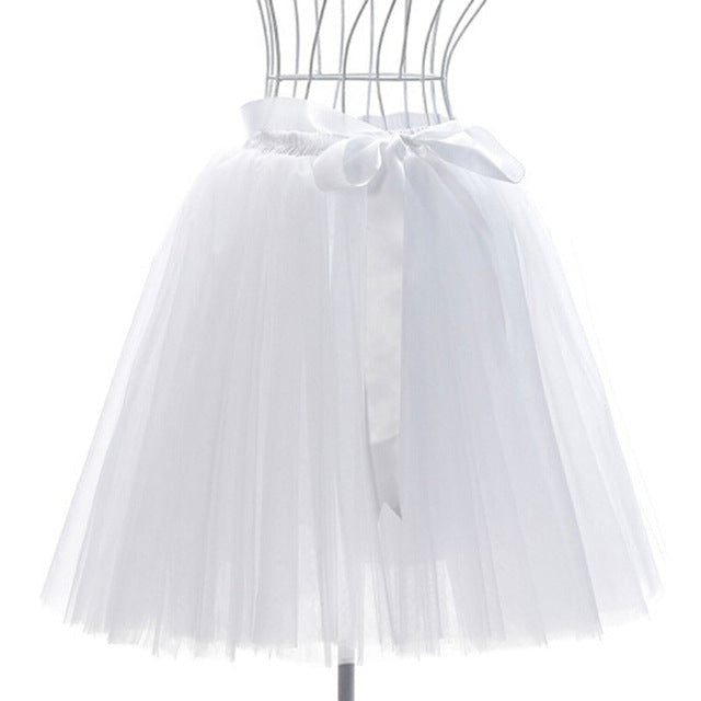 Traditional Tulle Tutu Skirt Ballerina With Silk Ribbon | Kawaii Babe