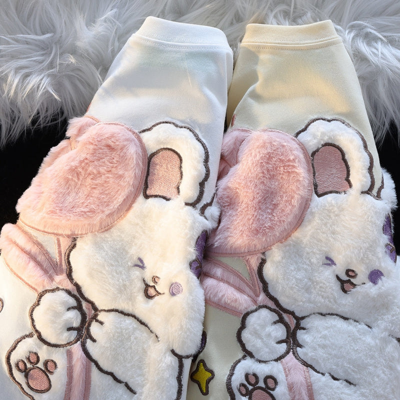 Tulip bunny fluffy tee - bunnies - bunny - rabbits - flowers - rabbit