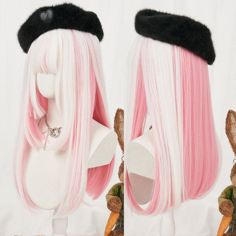 Two tone pink cosplay wig - cosplay - kawaii - pink - wig