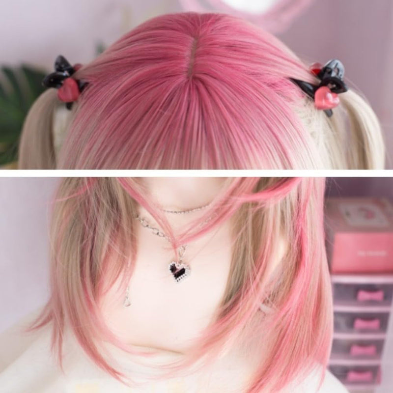 Two tone pink cosplay wig - cosplay - kawaii - pink - wig