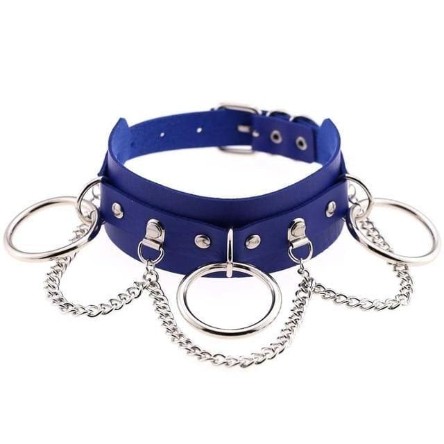 Kawaii vegan leather o-ring choker necklace edgy punk rock alt fashion