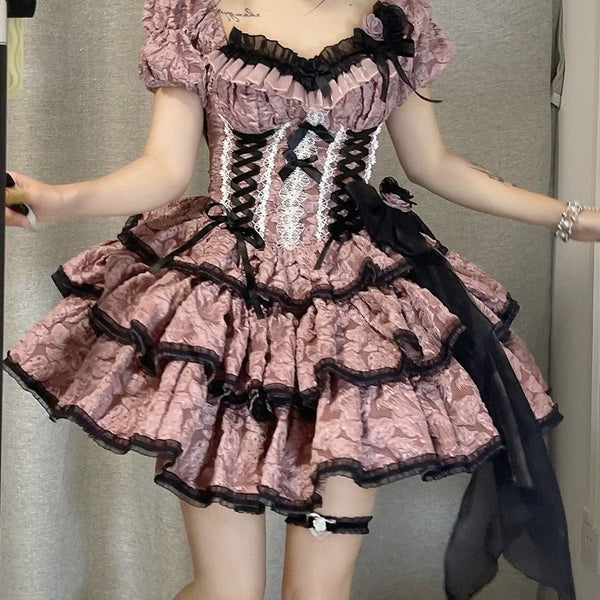 Kawaii Drippy Polkadot Lolita Dress - Kawaii Fashion Shop