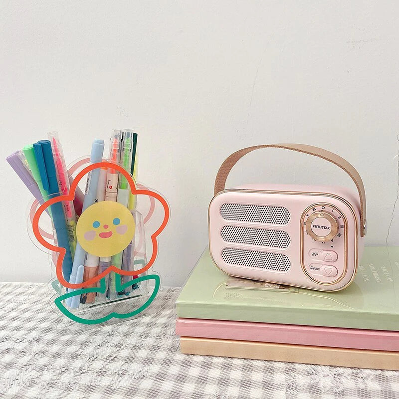 Kawaii vintage mini retro radio bluetooth speaker