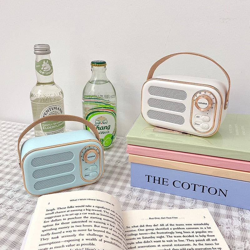 Kawaii vintage mini retro radio bluetooth speaker