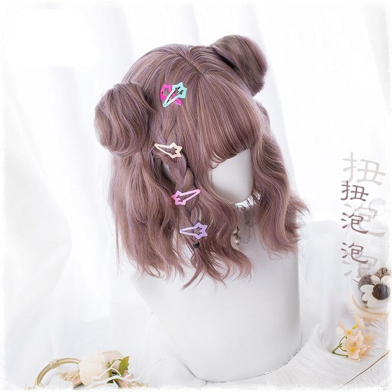 Wavy bob with buns wig - bangs - bobs - bun - buns - cosplay