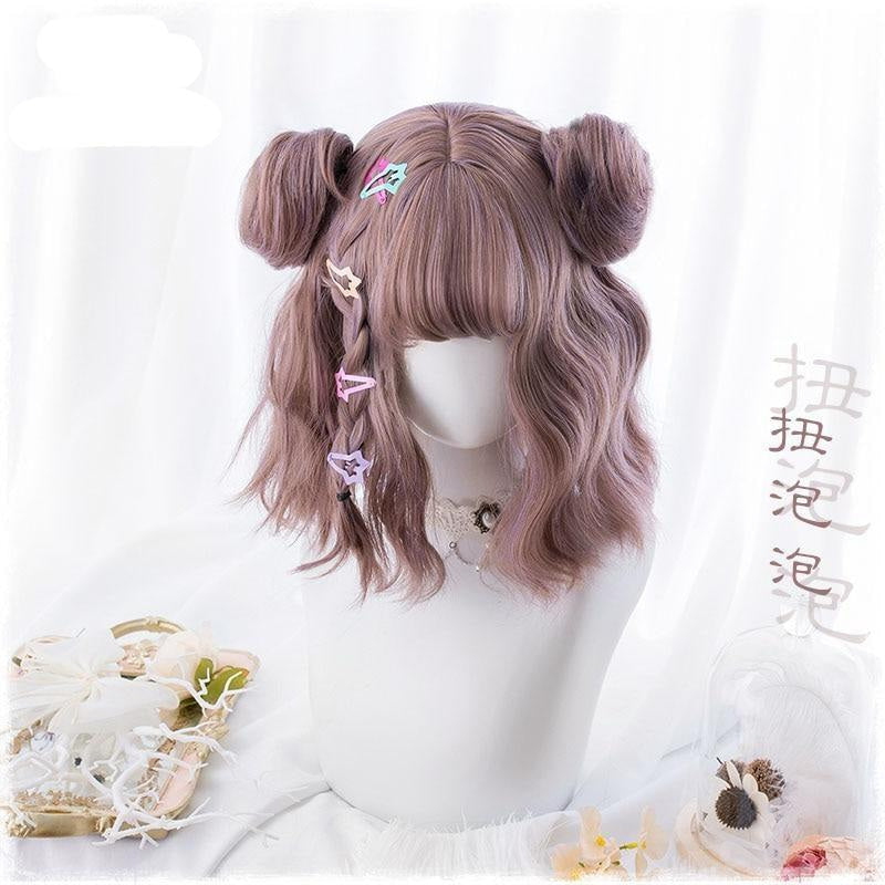 Wavy bob with buns wig - bangs - bobs - bun - buns - cosplay