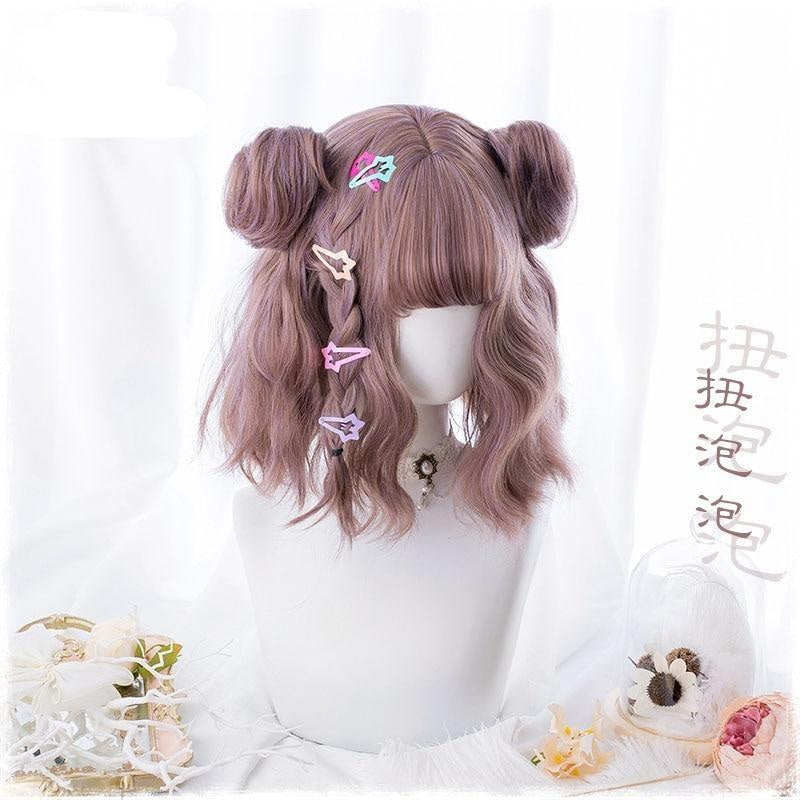 Wavy bob with buns wig - bangs - bobs - bun - buns - cosplay