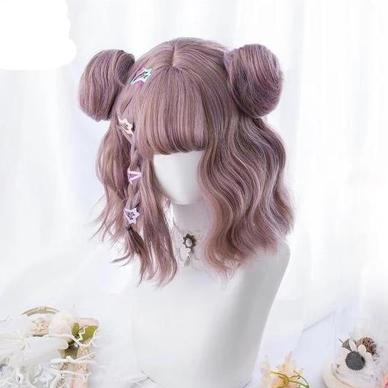 Wavy bob with buns wig - bangs - bobs - bun - buns - cosplay