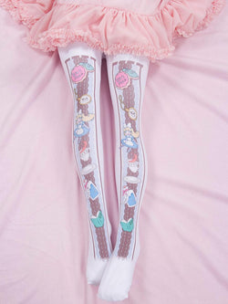 Wonderland tights - alice in wonderland - leggings - lolita - magical girl