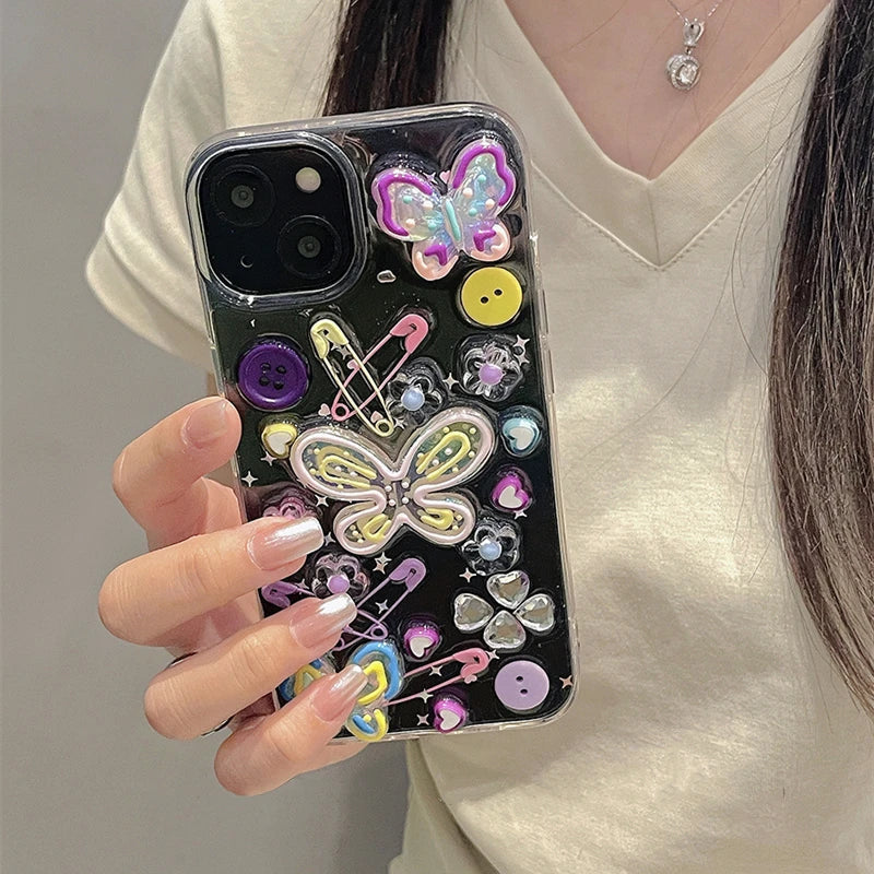 Y2k butterfly iphone case - butterfly - kawaii - phone case - cover - y2k