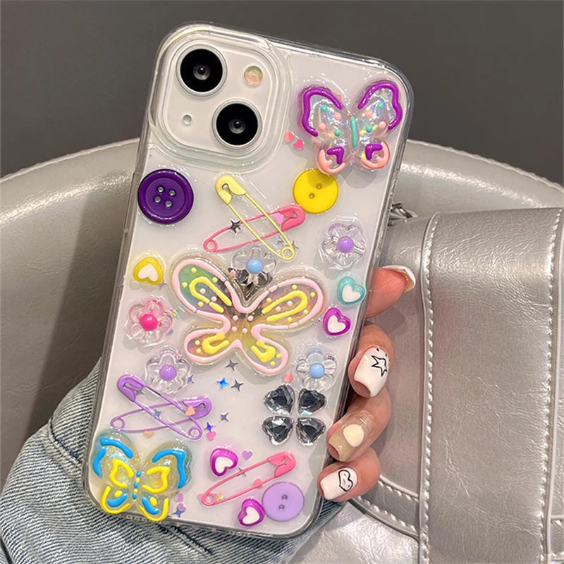 Y2k butterfly iphone case - butterfly - kawaii - phone case - cover - y2k