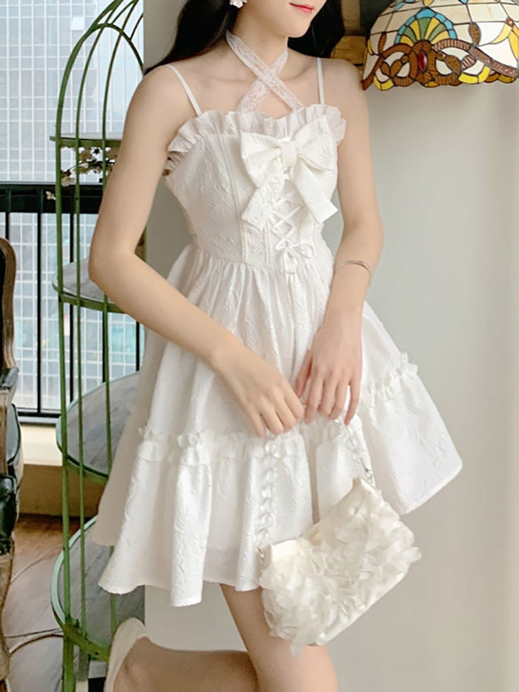 Youthful innocence white dress - dress - fairycore - kawaii - ruffled - white